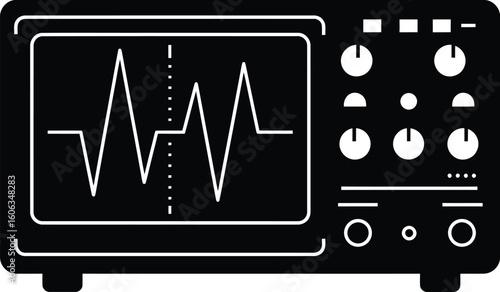 Oscilloscope Silhouette Vector