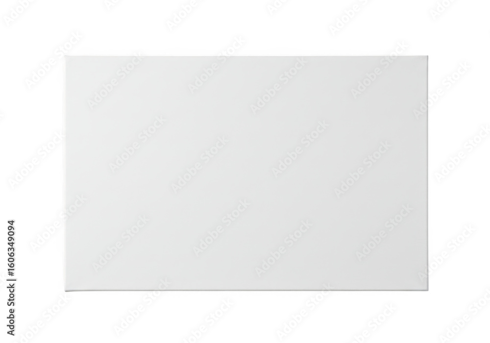 A clean, blank white rectangular canvas isolated on a transparent background, offering ample copy space for design A clean, blank white rectangular canvas isolated on a transparent background, offering ample copy space for design