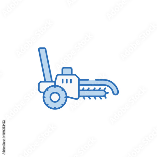 Trencher icon design with white background stock illustration