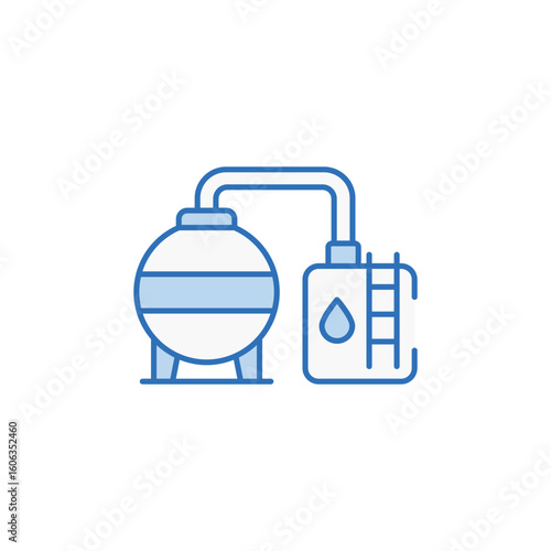 Oil Distributor icon design with white background stock illustration