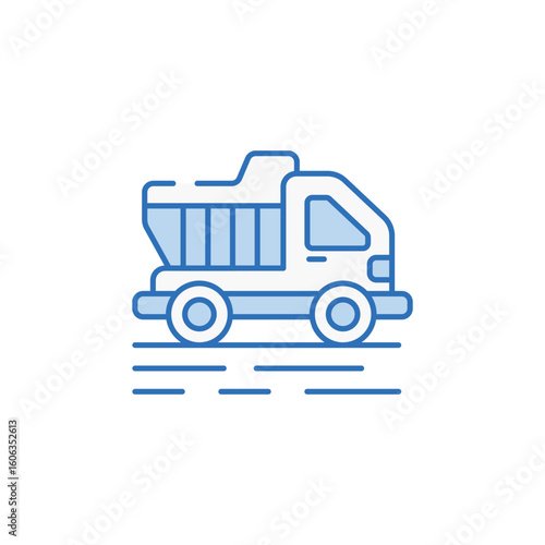 Haul Truck icon design with white background stock illustration