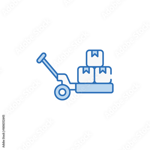 Material Handler icon design with white background stock illustration