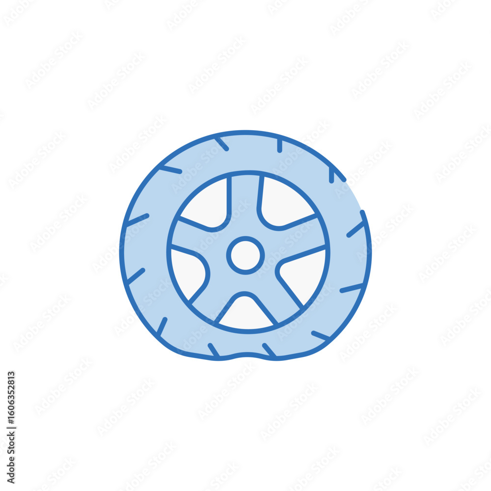 Fototapeta premium Tyre Puncher icon design with white background stock illustration