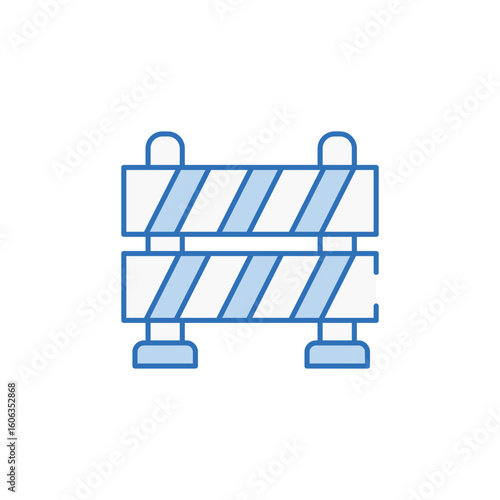 Road Barrier icon design with white background stock illustration