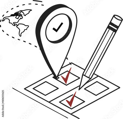 Image Description

Pencil vector illustration with a navigation pin symbol, perfect for business or design iconsPencil vector illustration with a navigation pin symbol, perfect for business or design 