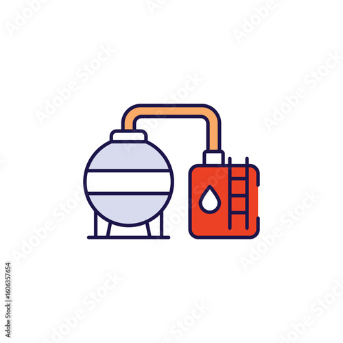 Oil Distributor icon design with white background stock illustration