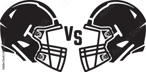 Football Helmets Versus Rivalry Logo