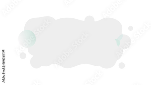Illustration of a soft cloud like shape with smaller circles around it on a white background design