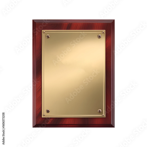 A classic award plaque featuring a blank plate ready for personalization, celebrating notable achievements.