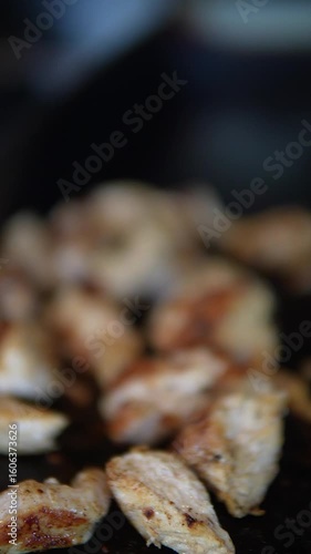 Grill Chicken Sizzling - Handheld Full HD 50fps