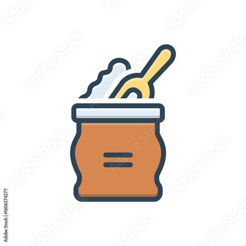 Color illustration icon for sugar