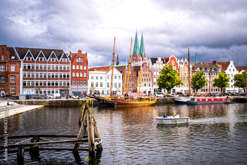 Foto Blick auf die Altstadt von Lübeck.