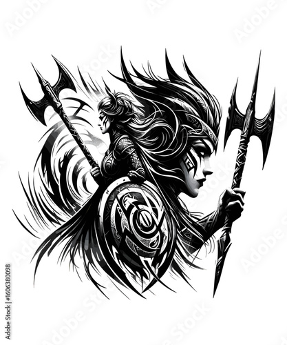 Viking Shield Maiden Warrior