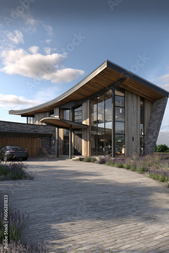 Wallpaper Mural Architectural design of a Sustainable House Torontodigital.ca