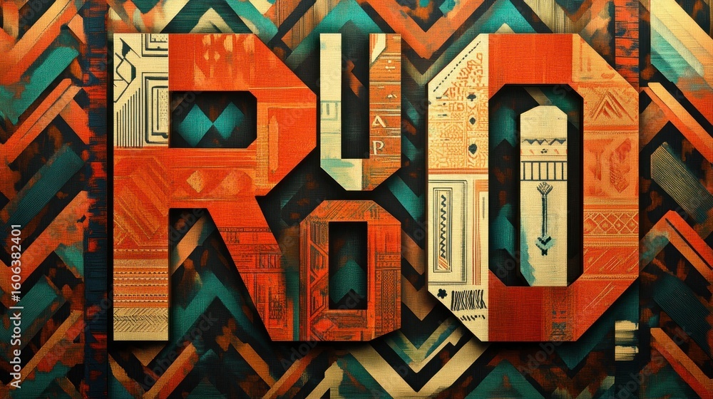 Obraz premium Bold, colorful graphic design