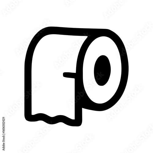 Toilet Paper Roll Icon for bathroom activity and cleaness app