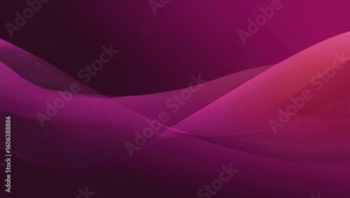 Abstract design with flowing lines of dark pink and purple.