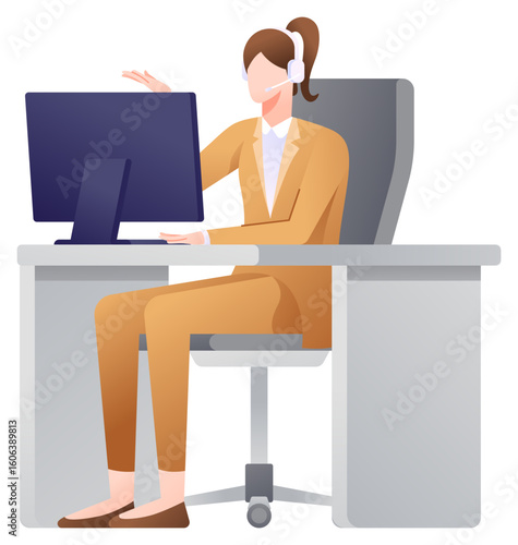helpline customer service illustration