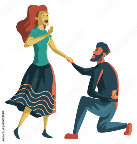 Marriage Proposal Illustration