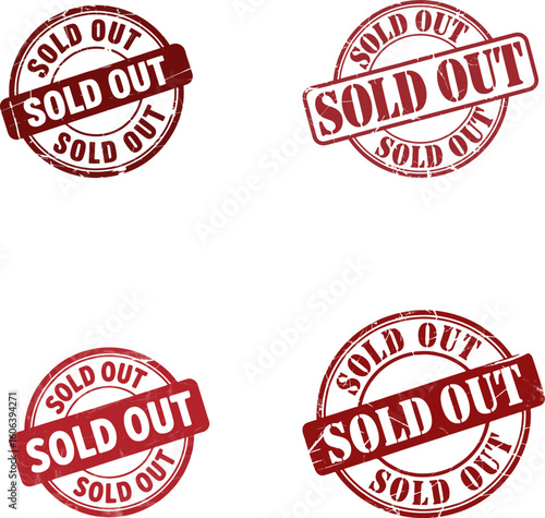  "Sold out" signifies that all available items