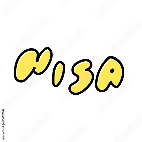 ポップでかわいいNISAの手描き文字イラスト｜投資・資産運用・新NISAの情報発信にぴったりのタイポグラフィ素材