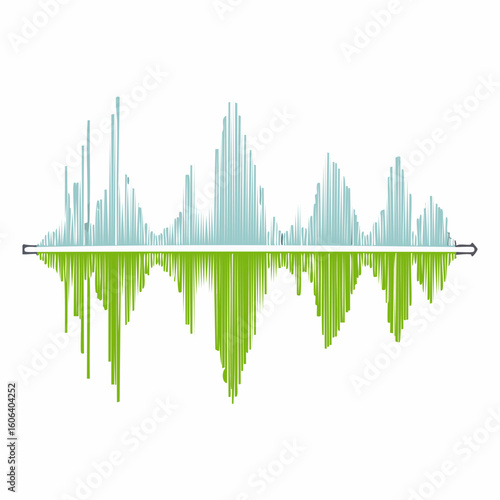 Abstract Audio Waveform Representing Sound and Frequency Visualization