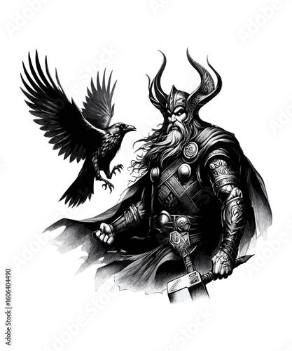 Viking warrior Odin	