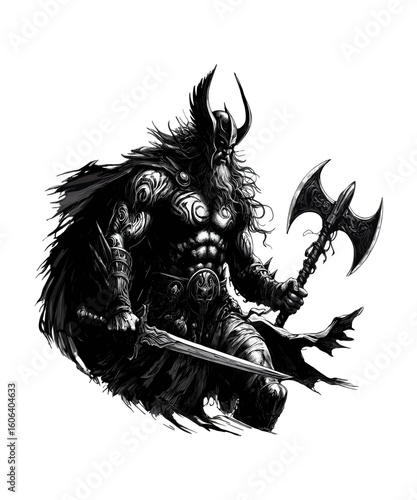 Viking warrior Odin	