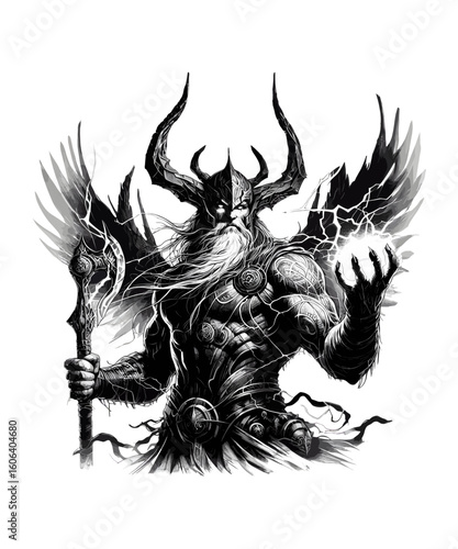 Viking warrior Odin	