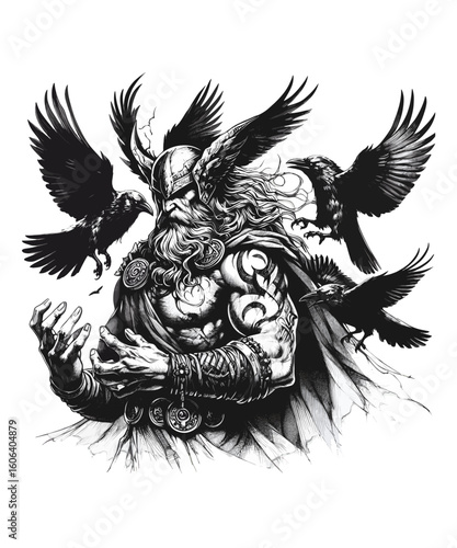 Viking warrior Odin	