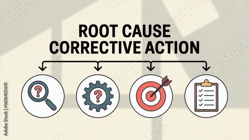 Root Cause Corrective Action (RCCA) Explained with Icons A Visual Guide