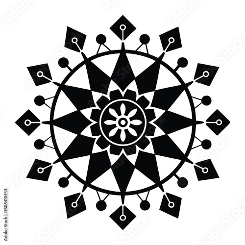 science and math symbols in a balanced mandala.