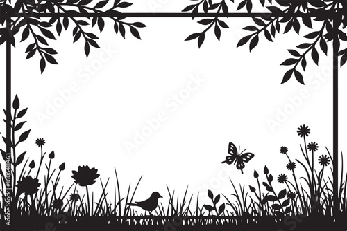 Wallpaper Mural Floral Grass and Wildflower Silhouette Vector Background

Nature Border with Flowers and Stars Black Design

Decorative Wild Plants and Grass Silhouette Illustration Torontodigital.ca