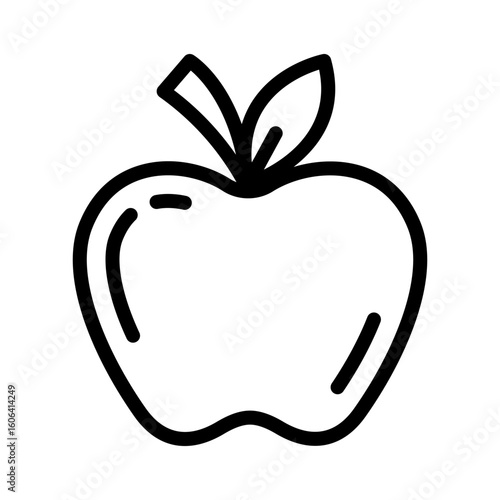 Apple icon single thin line