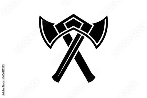 minimalist vector logo axe icon