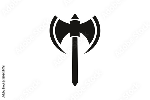 minimalist vector logo axe icon