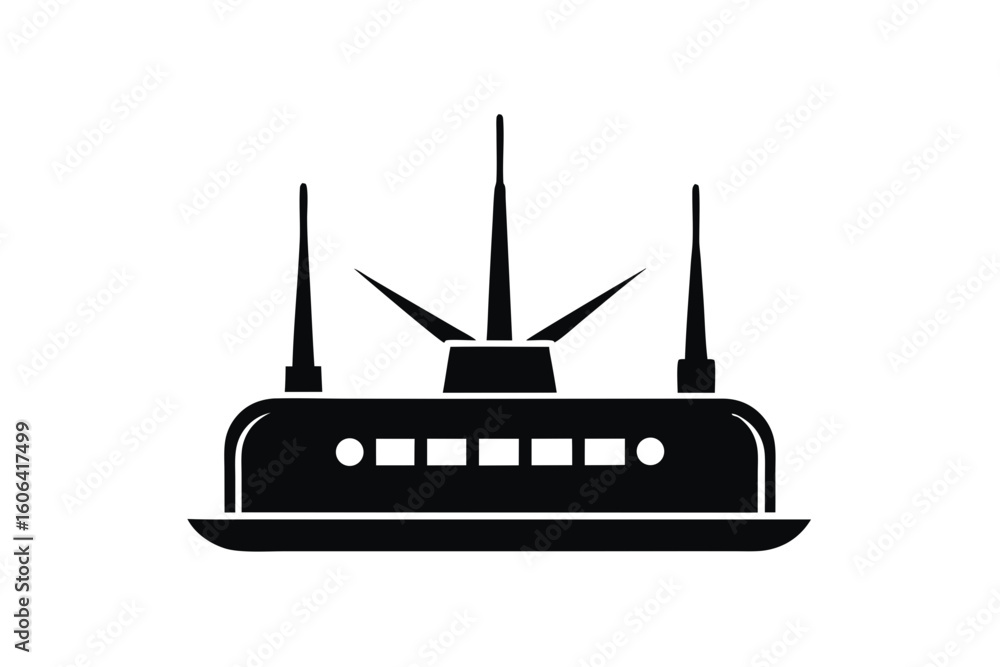 Obraz premium minimalist vector router