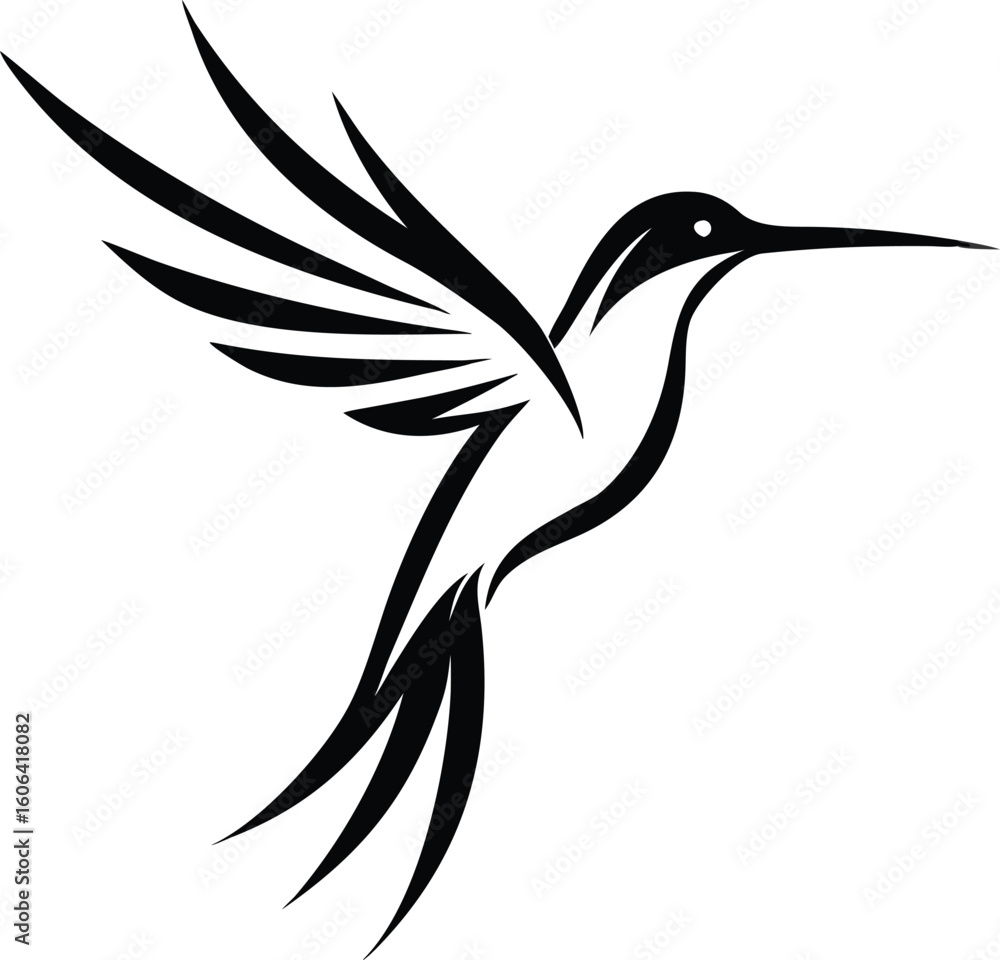 Fototapeta premium minimalist black and white silhouette vector