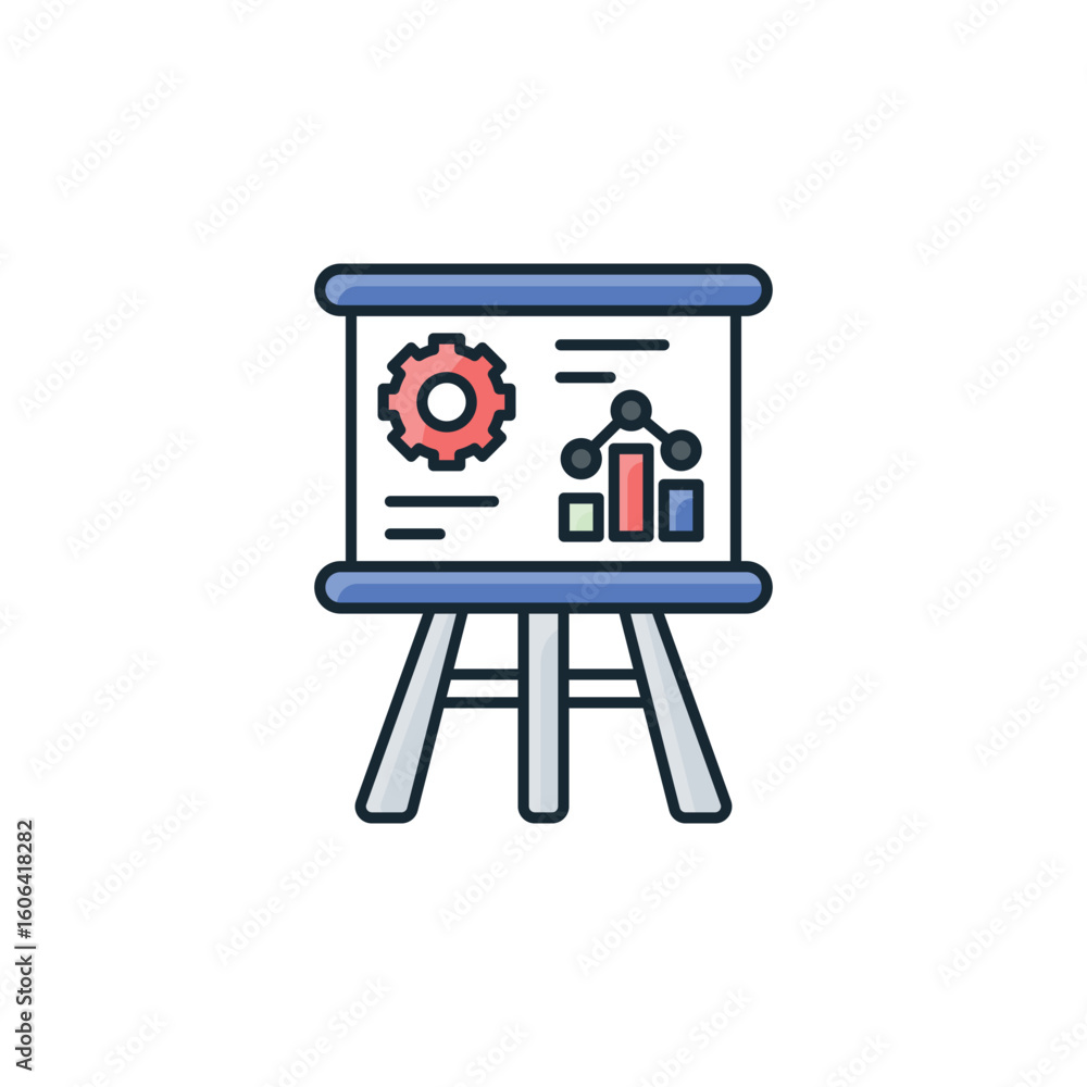 Project Management icon design with white background stock illustration Project Management icon design with white background stock illustration