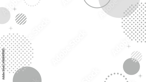 幾何学　フレーム　グレー　灰色　水玉　キラキラ