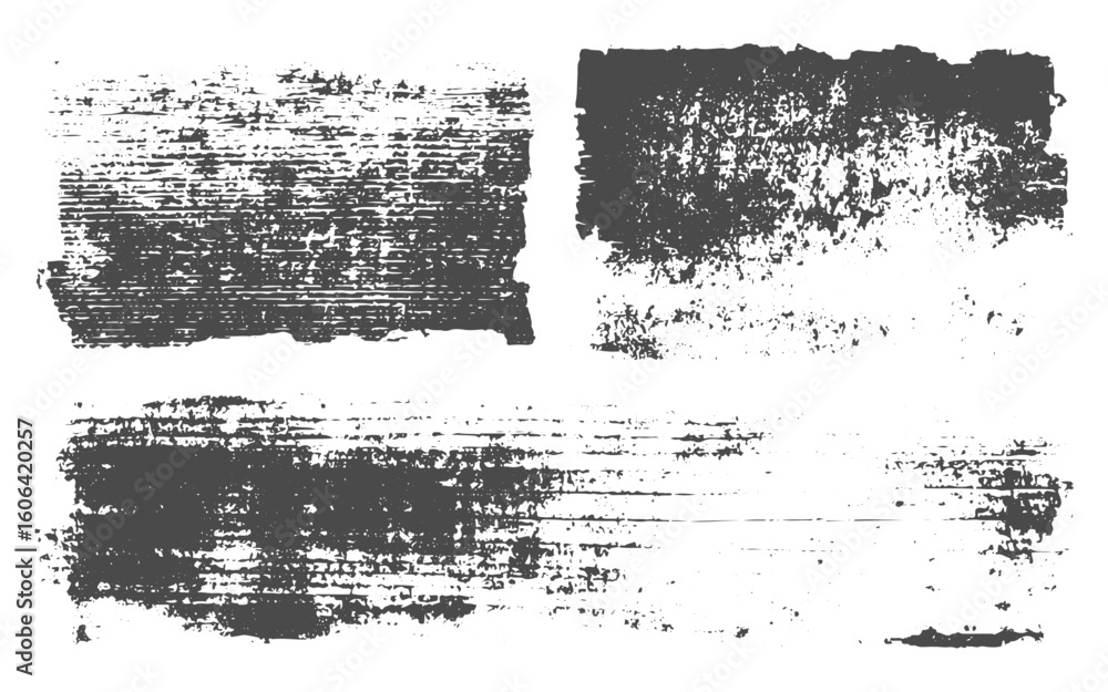 Fototapeta premium Abstract grunge rectangular frames collection.Set of grunge background. Broken dirty rough frames.