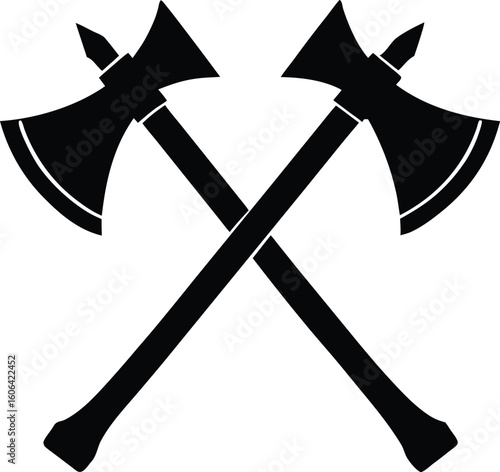 Crossed Axes Silhouette