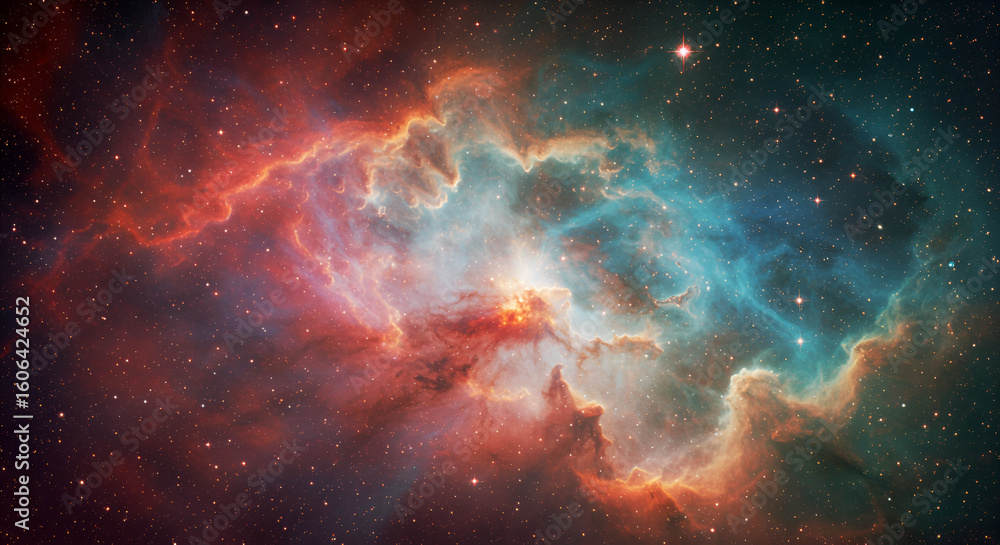 Obraz premium Colorful nebula in deep space