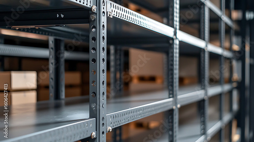 A warehouse with a lot of shelves and boxes