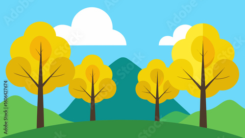 Yellow Leaf Trees in Mountain Park