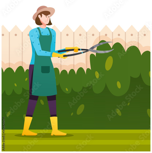 Bush Pruning Illustration