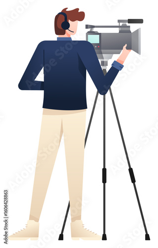cameraman videographer illustration
