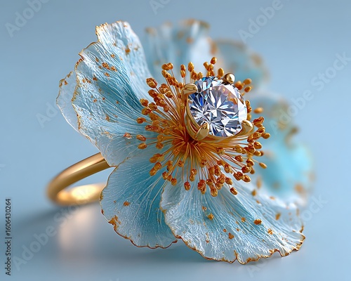 flower on a blue background