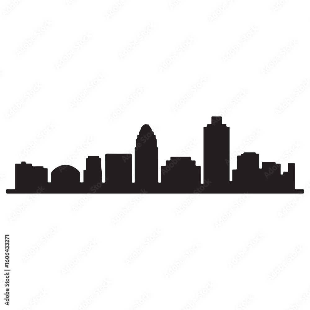 Naklejka premium Monterrey skyline horizontal banner. Monterrey, Uruguay. Vector template for your design. Vector black silhouette. with white background