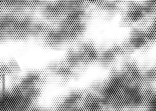 漫画用スクリーントーン。テクスチャ。ハニカム模様の不穏な壁紙。シームレス素材。